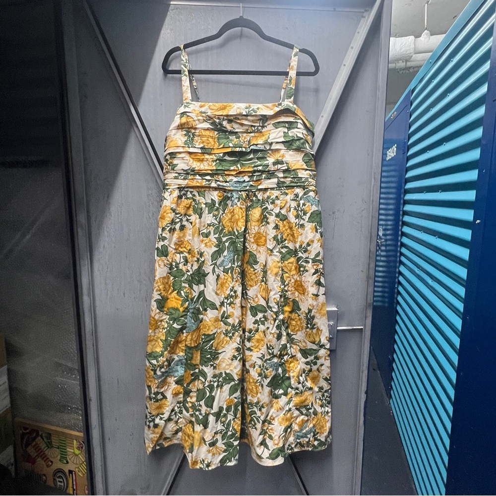 A&F Emerson Poplin Wide Strap Midi Dress
